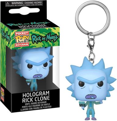 Rick and Morty - Hologram Rick Clone - Schlüsselanhänger Funko Pocket POP! Keyc
