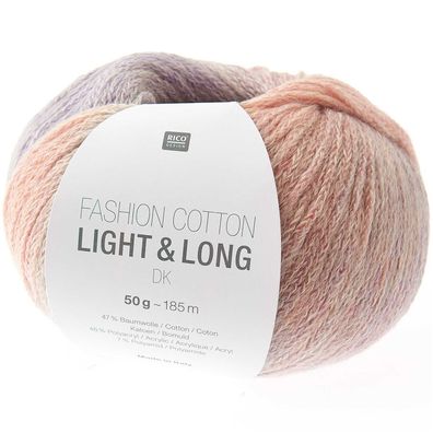 50g "Fashion Cotton Light + Long"-das Garn begeistert mit seinem extrem weichen Griff