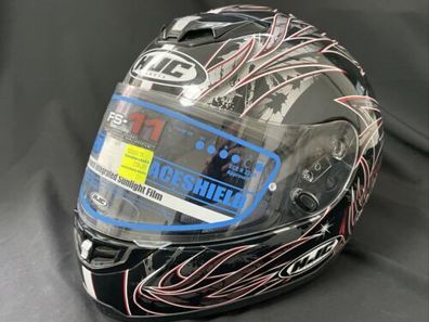 HJC Helmets FS-11 Größte XL Motorradhelm Silver Cool Ginko Sonnenschutz * 0034