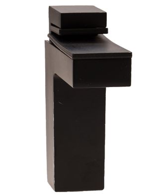 Regalbodenhalter Schwarz, Glasbodenträger 8-50mm, Bodenträger