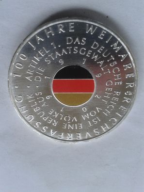 20 euro 2019 Weimarer Reichsverfassung 925er Silber Berlin (A), bankfrisch