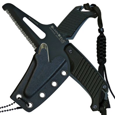 BlackField Seahawk Jagdmesser Outdoormesser Neck Knife mit Kunststoffscheide