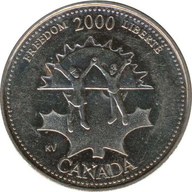 Kanada 25 Cents 2000 Millenium - Freedom*