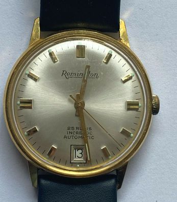Remington Automatic - 25 Rubis - seltene Armbanduhr Herren - Werk läuft