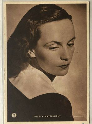Gisela Mattisheut - Film - original Autogramm Rückseitig - Größe 15 x 10 cm