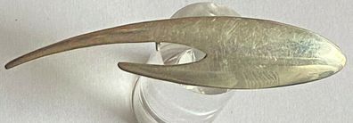 Antike Brosche 925er Silber Komet Darstellung - Juwelliersarbeit - 7 cm