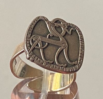 Ring Design Hans Helmer Schweden - 925er Silber div. Punzen - Ringgröße 54