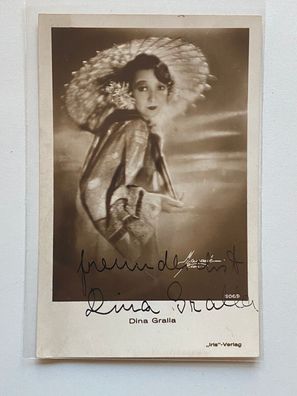 Dina Gralla - Theater / Film - original Autogramm - Größe 14 x 9 cm