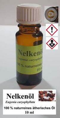 10 ml Nelkenöl (Eugenia caryophyllata),100% naturreines ätherisches Öl
