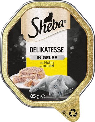 Sheba Delikatesse Huhn in Gelee Katzenfutter Nassfutter Schälchen 22 x 85 g