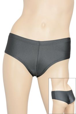 Damen Panty Slip Anthrazit Panties elastisch glänzend stretch shiny Made in Germany!
