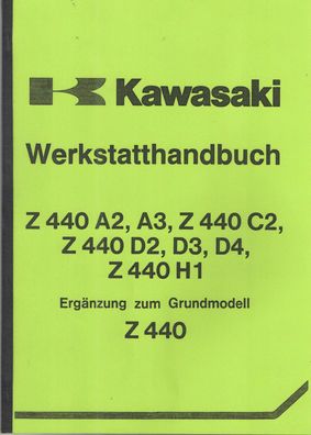 Werkstatthandbuch Kawasaki, Z 440 A2 , A3 . Z 440 C2 , Z440 D2 , D3 , , D4 , Z440 H1