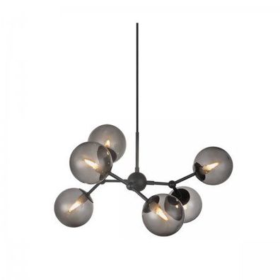 Halo Design No. 738823 LED Pendelleuchte ATOM by E. Patton Schwarz Rauchglas Ø57