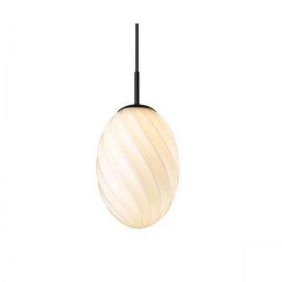 Halo Design No. 739363 Pendelleuchte Twist Egg Opal Schwarz 15cm