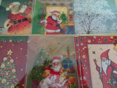 Adventskalenderkarten Kuvert Edition Luka Basic Weihnachtsmann & co