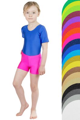 Kinder Kurzradler Hot Pant Glanz stretch shorts Turnhose sehr kurze Hose 104-176