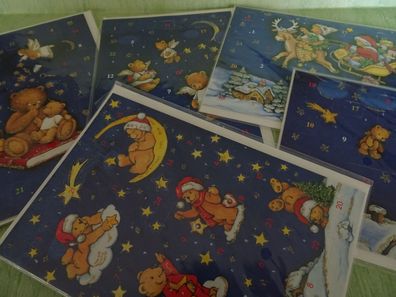 bärige Adventskalenderkarten & Kuvert Korsch Verlag Teddybären