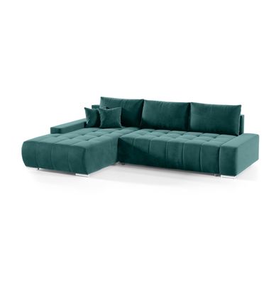 FEDVE Ecksofa DHAKA L Form Sofa mit Schlaffunktion Bettkästen Couch Sofagarnitur