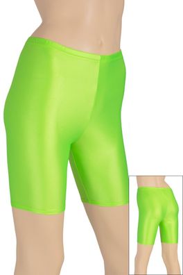 Damen Wetlook Radler starker Glanz stretch shiny shorts elastisch Hauteng S - XL