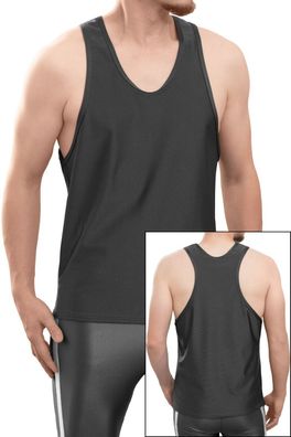 Herren Boxerhemd Comfort-Fit Boxershirt elastisch stretch shiny Sporttop Glanz