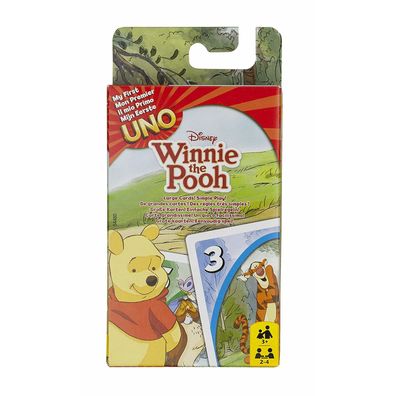 Mattel - Kartenspiel - UNO Winnie Puuh Kinderspiel Spiel Spielkarten Kinder ab 3