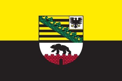 flaggenmeer® Flagge Sachsen-Anhalt mit Wappen 80 g/ m² ca. 30 x 45 cm