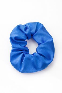 Haargummi Royalblau glänzend elastisch breit Scrunchie Zopfband shiny Armband