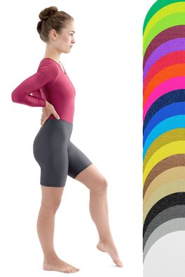 Damen Radler Radlerhose Glanz elastisch shorts shiny stretch kurze Hose glänzend