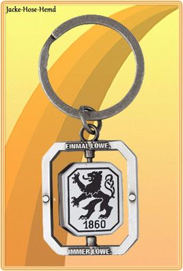 TSV 1860 München Schlüsselanhänger Spinner Retro Emblem Anhänger Gr. 7,5x3cm NEU