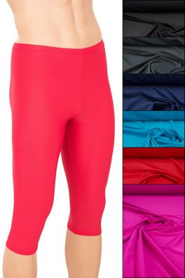 Herren Capri matte Farben stretch hauteng 3/4 lange elastische Sporthose Legging