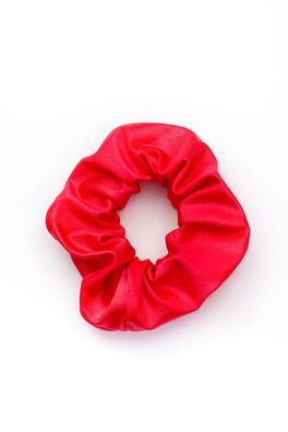 Haargummi Rot wetlook elastisch breit Scrunchie Zopfband Haarband Armband