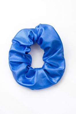 Haargummi Royalblau wetlook elastisch breit Scrunchie Zopfband Haarband Armband