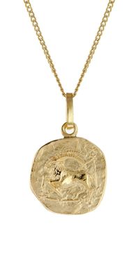 trendor Schmuck Kinder-Halskette mit Sternzeichen Steinbock 333/8K Gold 15022-01
