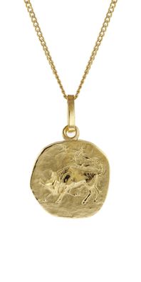 trendor Schmuck Kinder-Halskette mit Sternzeichen Stier 333/8K Gold 15022-05