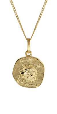 trendor Schmuck Kinder-Halskette mit Sternzeichen Löwe 333/8K Gold 15022-08