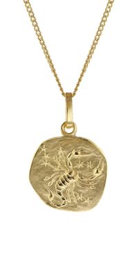 trendor Schmuck Kinder-Halskette mit Sternzeichen Skorpion 333/8K Gold 15022-11