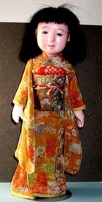 1 antike japanische handgefertigte Mädchen-Puppe Itchimatsu-ningyo
