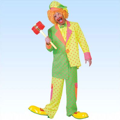 Kostüm Clown Gr. 52/54 Clownkostüm Harlekin Faschingskostüm Kindergeburtstag