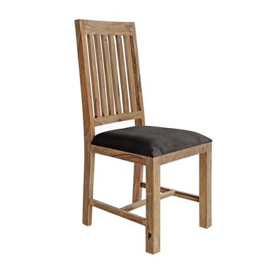 Esszimmerstuhl Yoga mit Sitzpolster und Rückenlehne Stuhl aus Massivholz