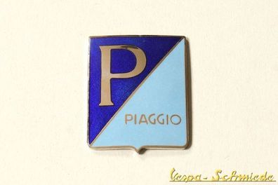 VESPA Metall-Plakette "Piaggio-Logo" - Emblem Beinschild Kaskade Emaille Email