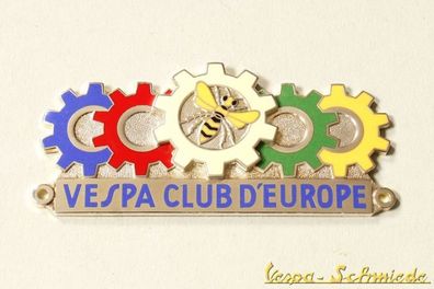 Metall-Plakette "Vespa Club d´Europe" - Klub Europa Emblem Emaille Email