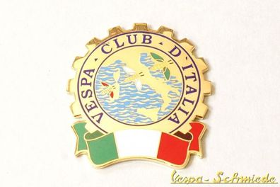 Metall-Plakette "Vespa Club d´Italia" - Klub Italien Emblem Emaille Email