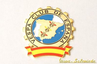 Metall-Plakette "Vespa Club de España" - Klub Spanien Spain Emblem Emaille