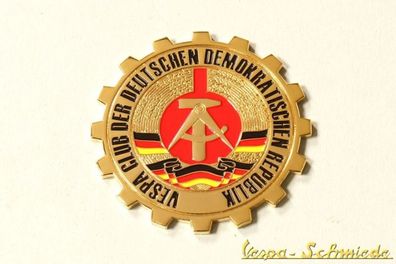 Metall-Plakette "Vespa Club der DDR" - Klub GDR Deutschland BRD Emblem