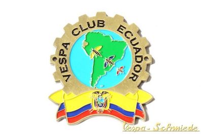 Metall-Plakette "Vespa Club Ecuador" - Limitiert auf 100 Stück weltweit! Badge