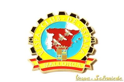 Metall-Plakette "Vespa Club de Mallorca" - Spanien Spain Espana Emblem Email V50