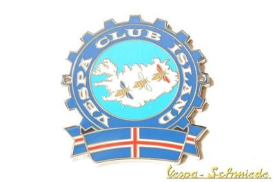 Metall-Plakette "Vespa Club Island" - Limitiert auf 100 Stück weltweit! Iceland