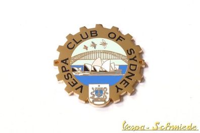 Metall-Plakette "Vespa Club of Sidney" - Australien Australia Emblem V50 PK PX