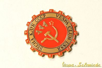 Metall-Plakette "Vespa Club USSR" - Klub UDSSR CCCP Russland Russia Emblem