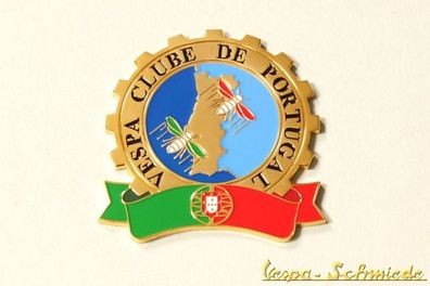 Metall-Plakette "Vespa Clube de Portugal" - Klub Club Emblem Emaille Email